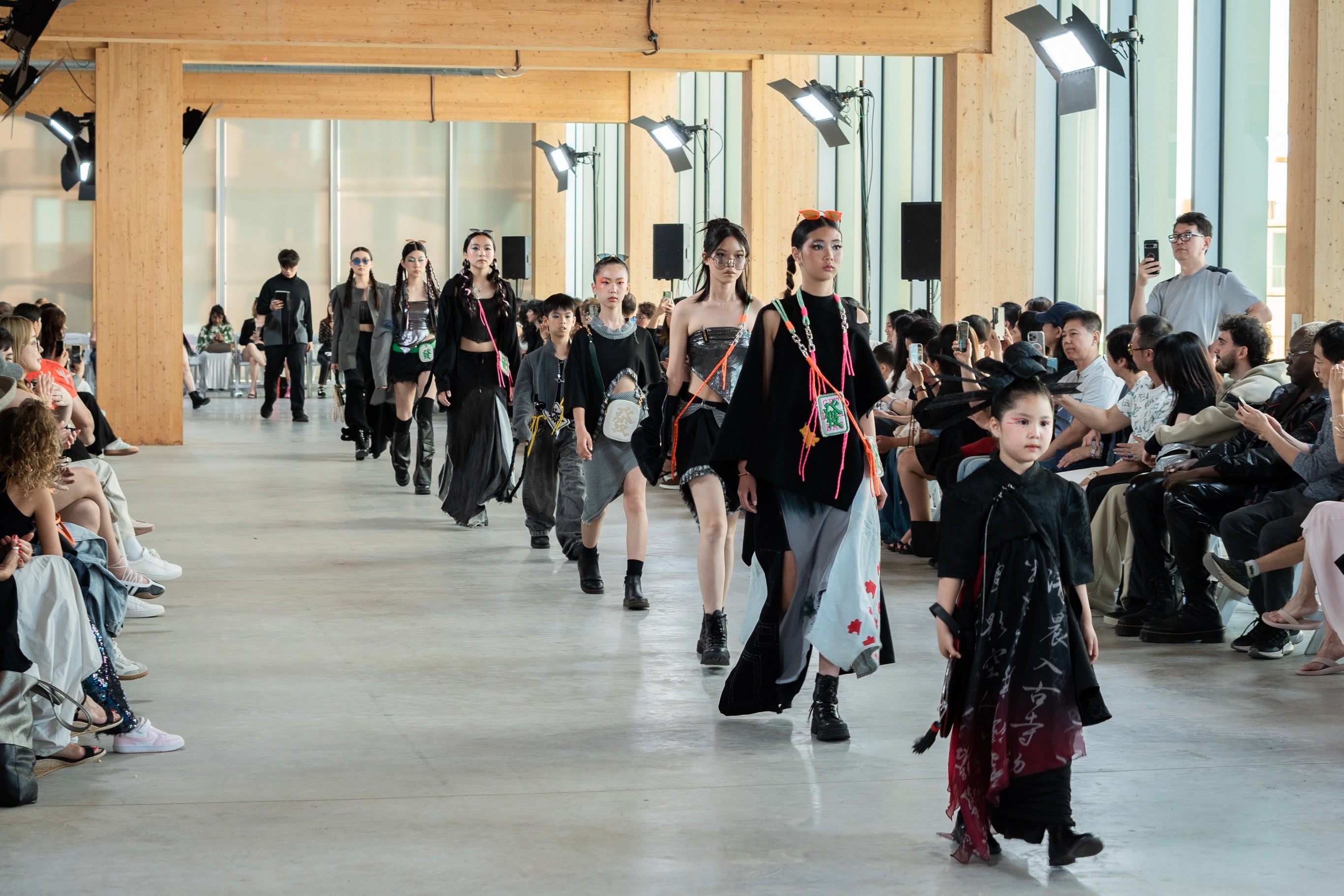 Models walking the Fashion Art Toronto runway in LAOGUI and uniQverse styling