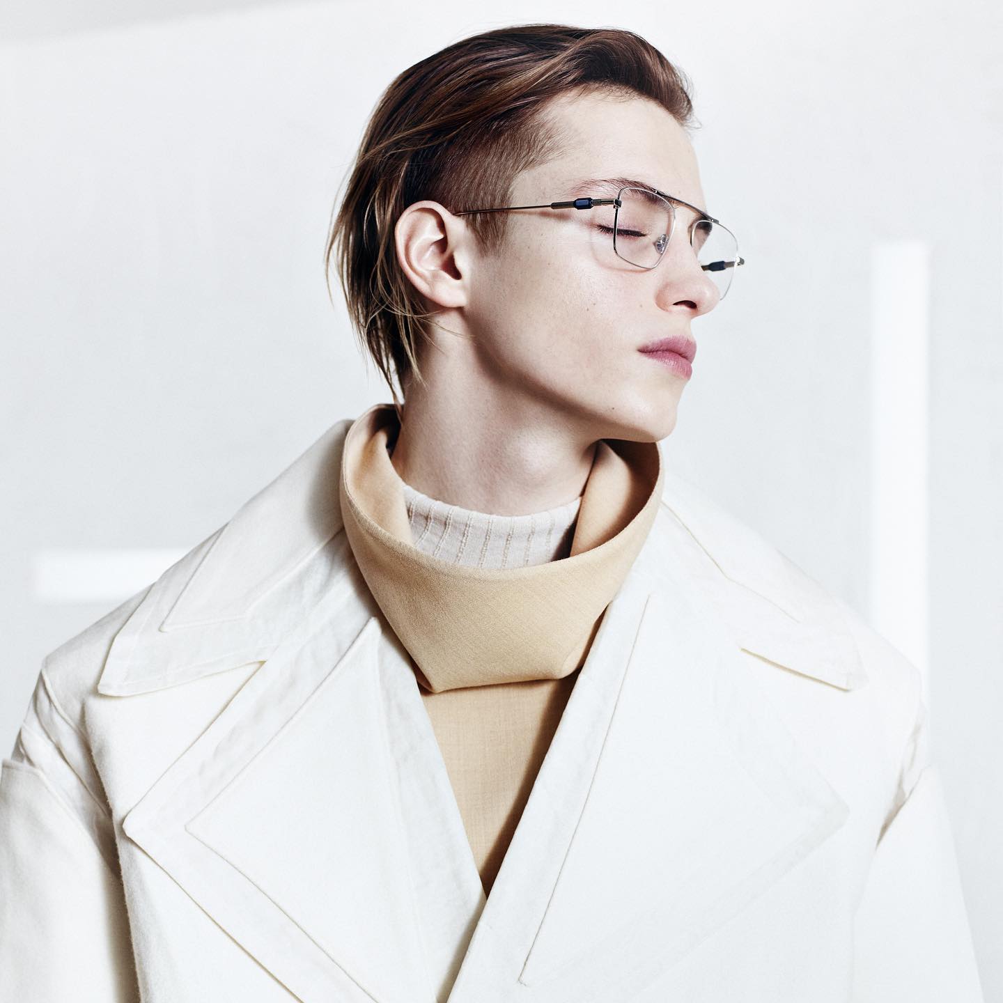 HAZE eyewear model in white styling