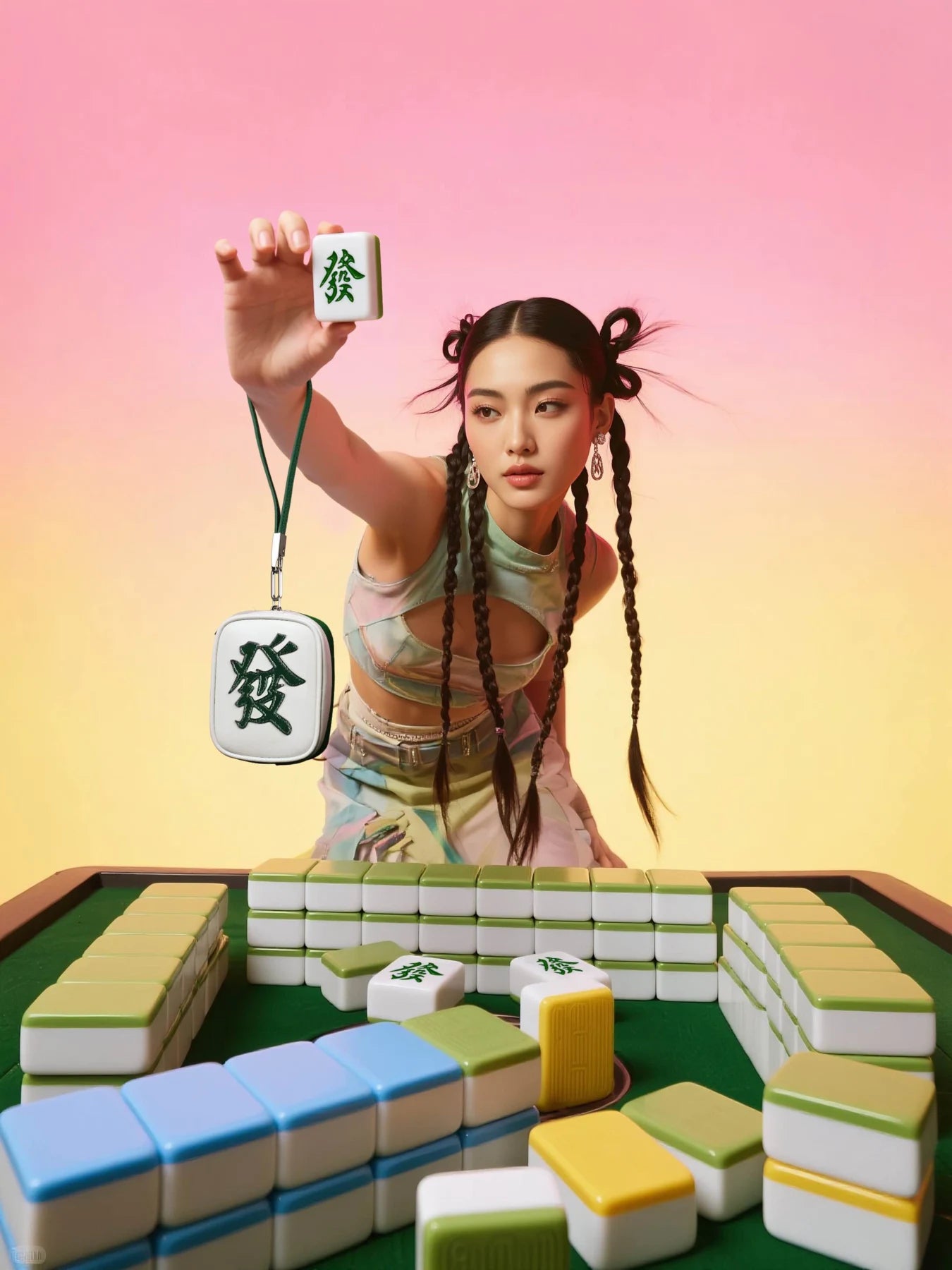 Get Rich Bag Gift Set colorways by LAOGUI Studio — four colorway options for the classic mahjong tile bag