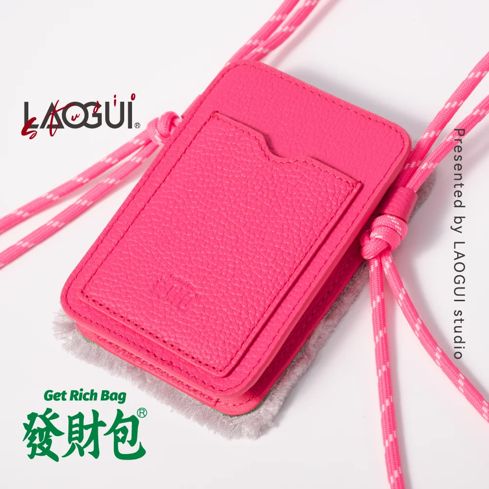 Get Rich Bit Bag by LAOGUI, pixel-art mahjong Fa tile mini bag in street styling